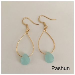 Mint On Gold Teardrop (#1535)